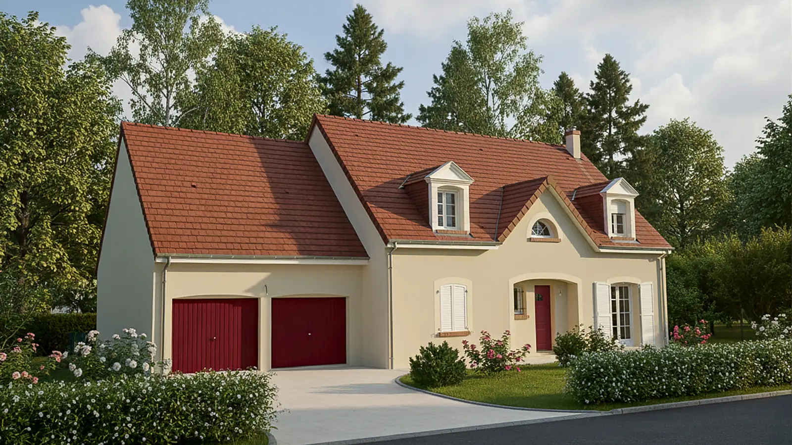 Maison à étage en tuiles à Vendôme