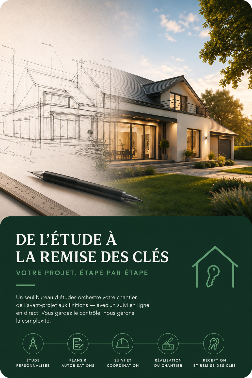 De l'étude à la remise des clés — maison réalisée par Maisons CTL