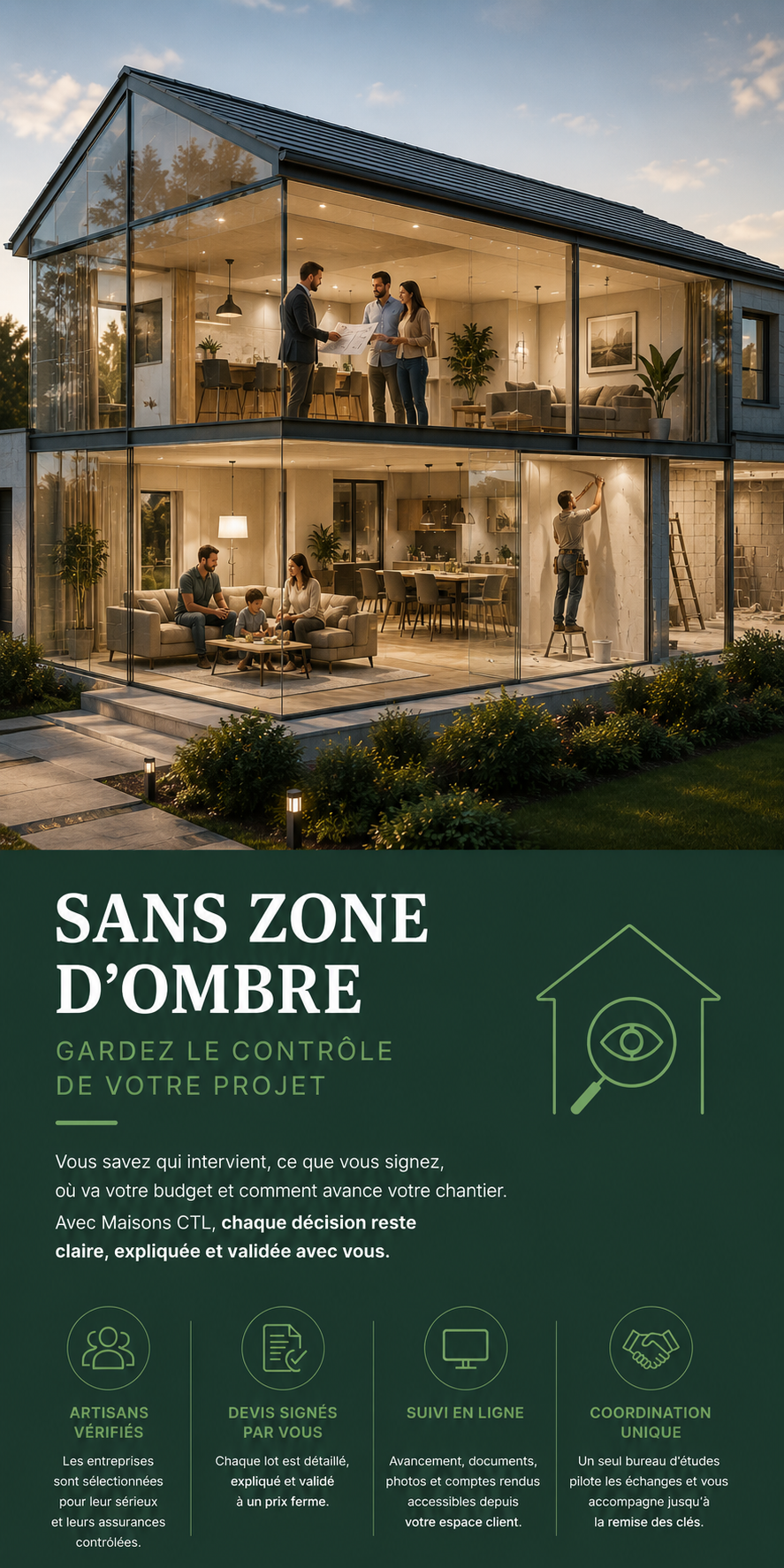 Suivi de chantier en ligne et accompagnement transparent par Maisons CTL